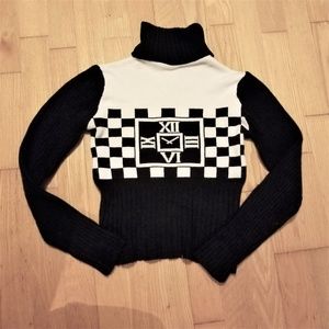 Lord's Roman Numeral Watch Turtleneck Sweater